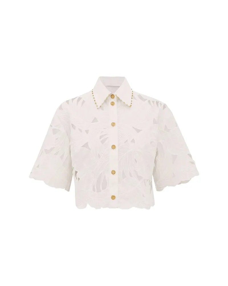 Zimmermann Damen Bluse MAHON Offwhite