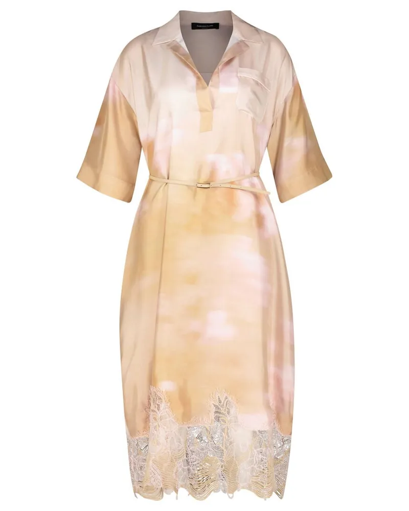 Fabiana Filippi Damen Seidenkleid Midi Sand