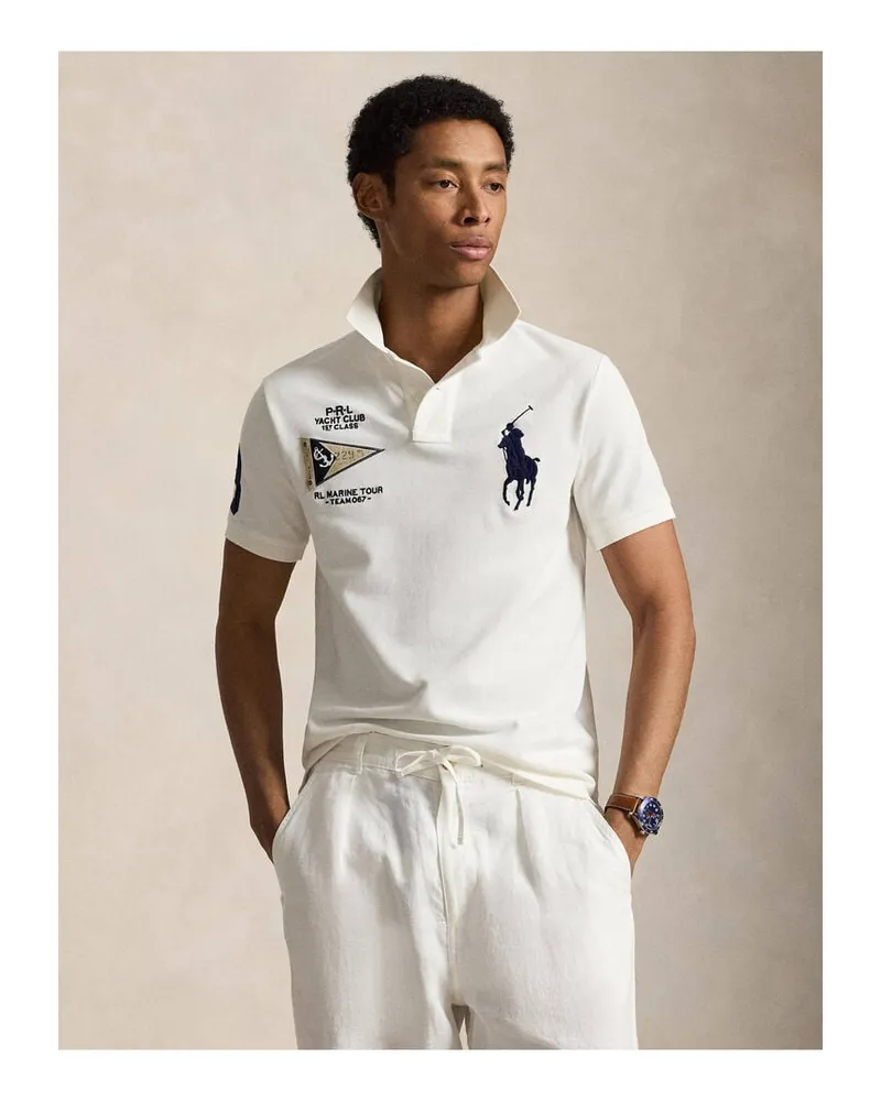 Ralph Lauren Herren Poloshirt Offwhite