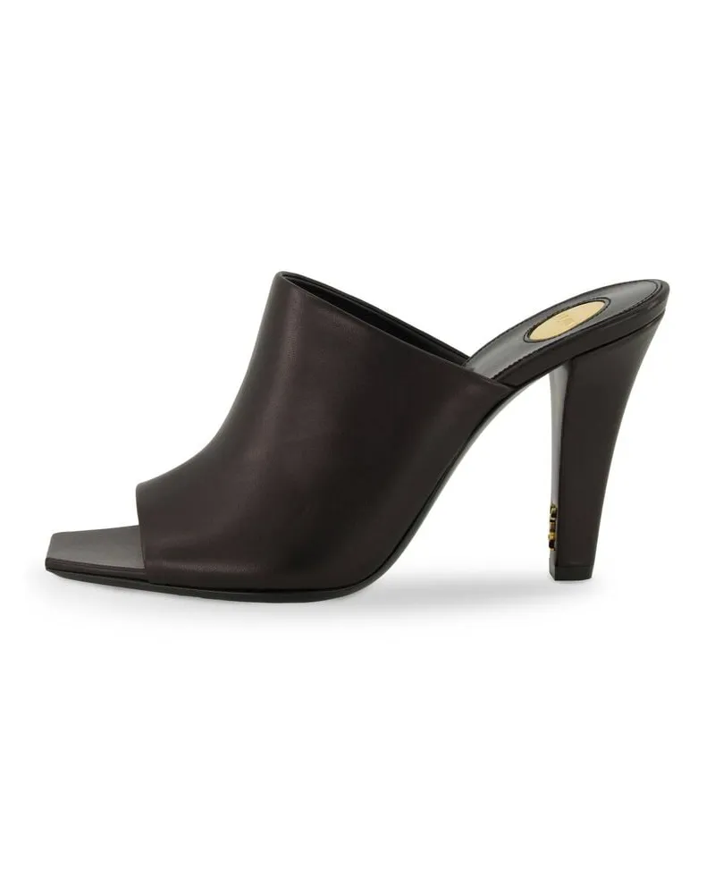 Saint Laurent Damen Pantoletten LYDIA 95 SANDAL MULE Schwarz