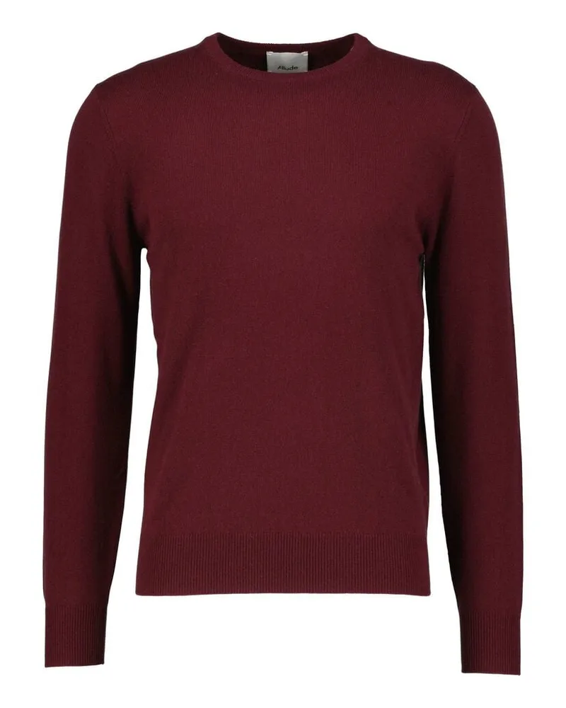 ALLUDE Herren Strickpullover aus Kaschmir Bordeaux