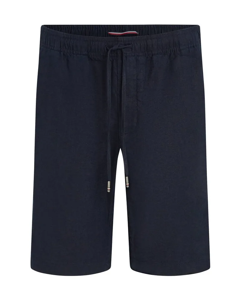 Tommy Hilfiger Herren Shorts mit Leinen HARLEM Relaxed Fit Navy