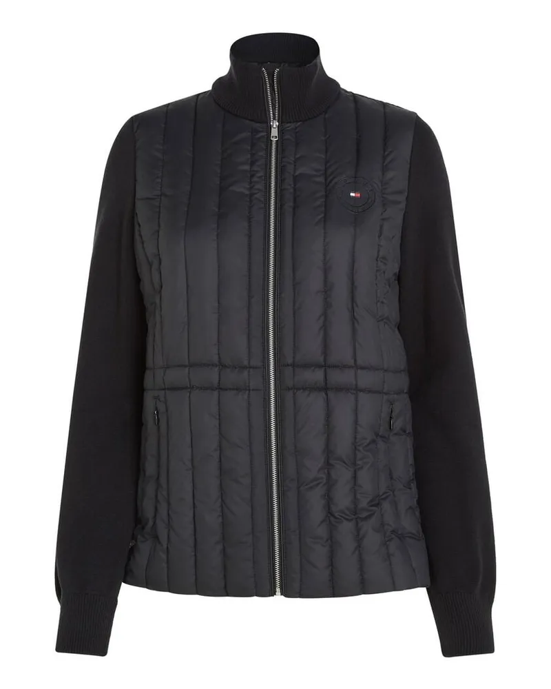 Tommy Hilfiger Damen Jacke im Materialmix Regular Fit Schwarz