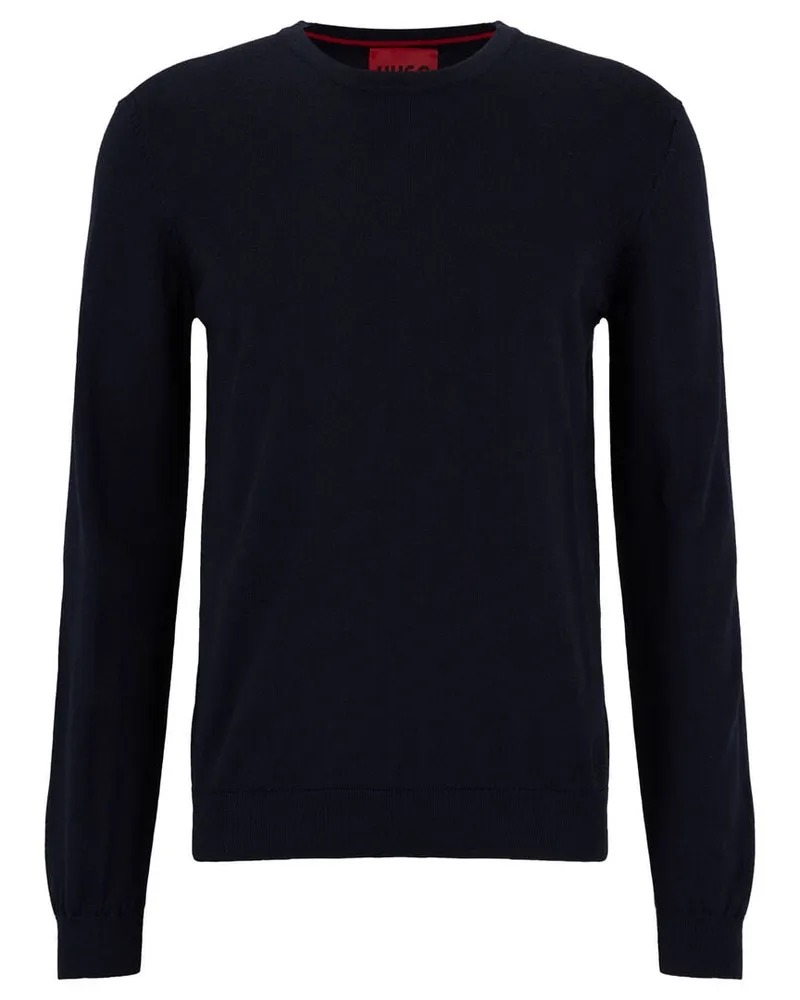 HUGO BOSS Herren Strickpullover aus Wolle SAN CEDRIC-M1 Regular Fit Navy