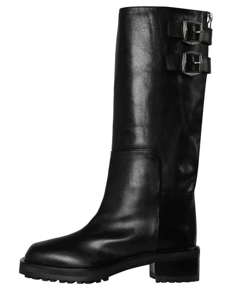 Jimmy Choo Damen Stiefel aus Kalbsleder BROOKLYN Schwarz