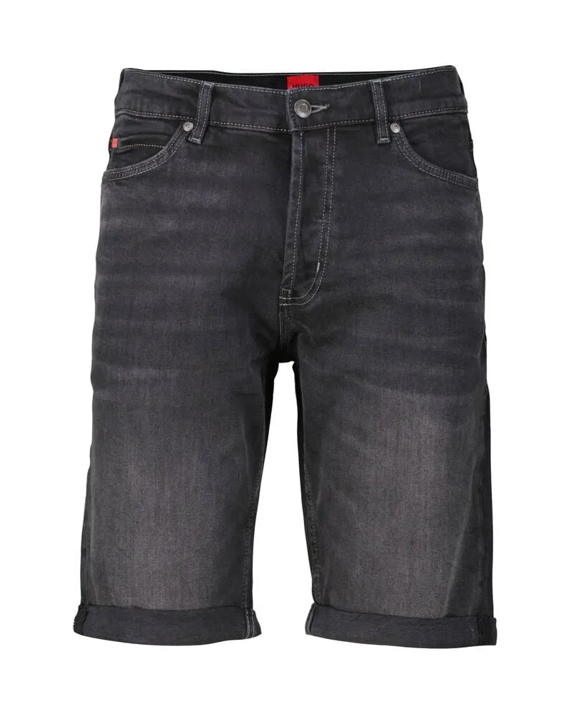 HUGO BOSS Herren Jeansshorts Tapered Fit Anthrazit