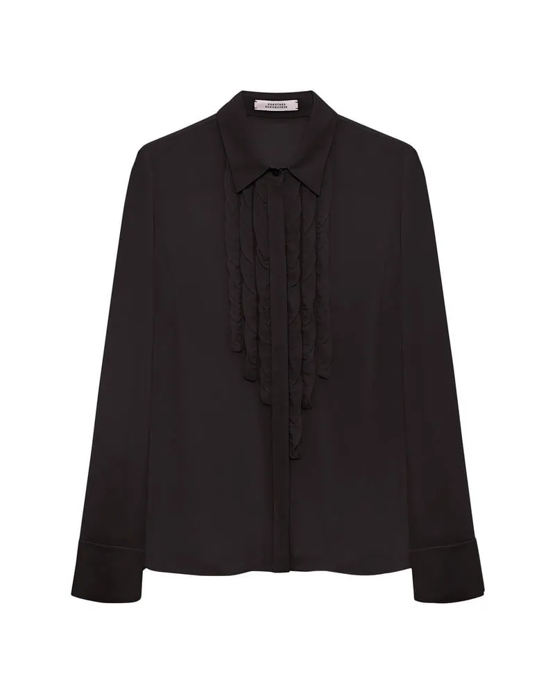 Dorothee Schumacher Damen Bluse SHEER TWIST Schwarz