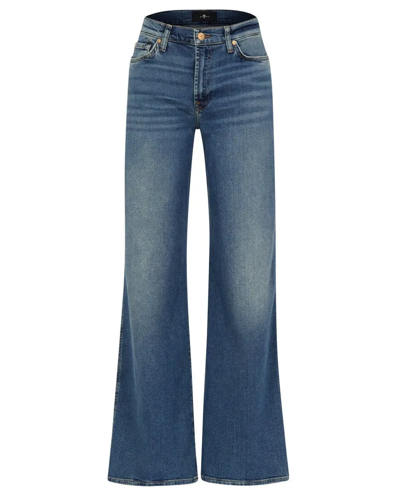 7 for all mankind Damen Jeans LOTTA SEE LEVEL Wide Leg Darkblue