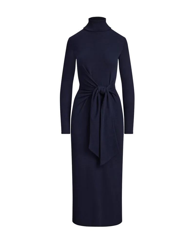Ralph Lauren Damen Strickkleid mit Rollkragen Marine