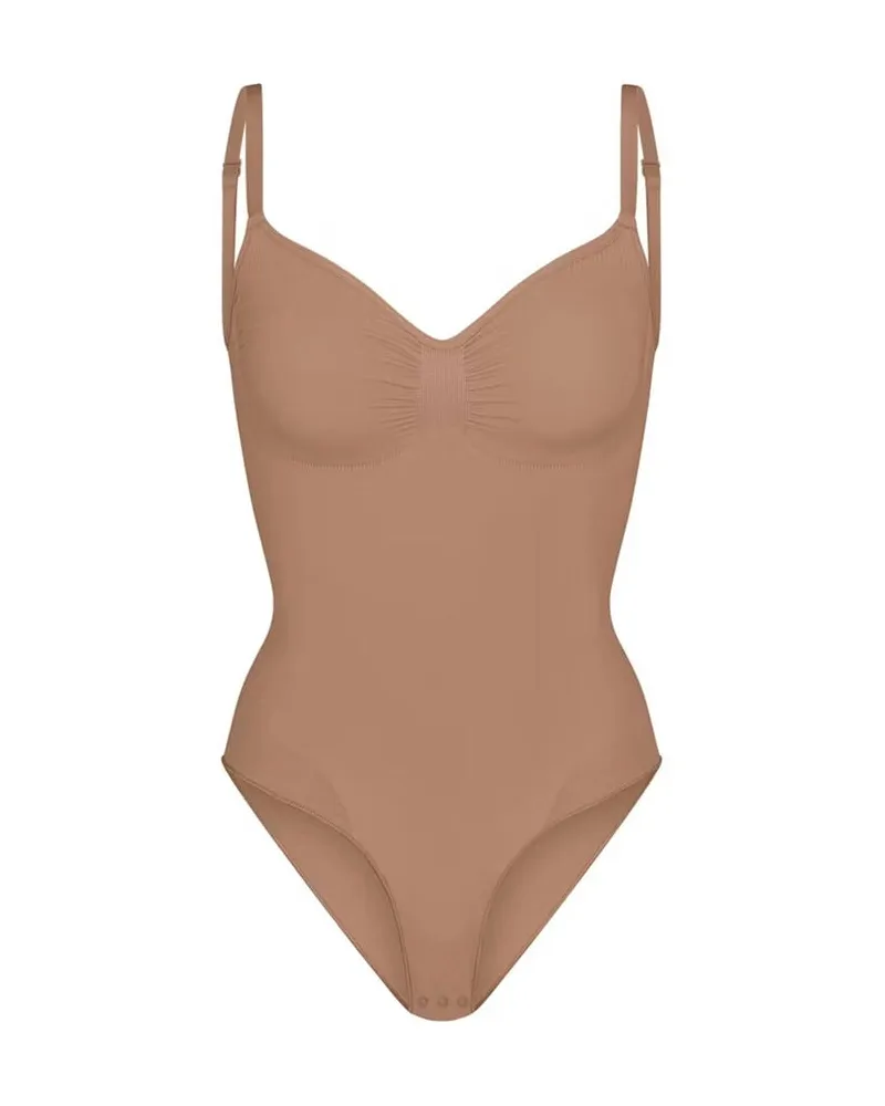 SKIMS Damen Bodysuit SEAMLESS SCULPT BRIEF Nougat