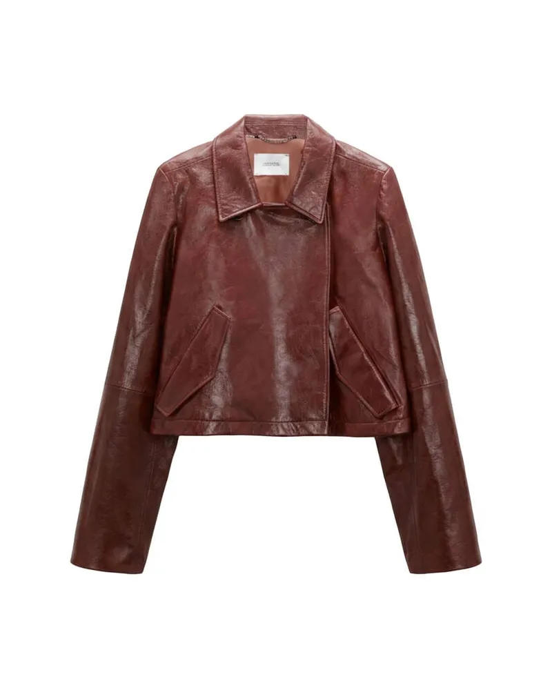 Dorothee Schumacher Damen Lederjacke BROKEN SHINE Braun