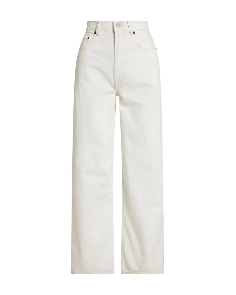 Ralph Lauren Damen Jeans Wide Fit Bleached