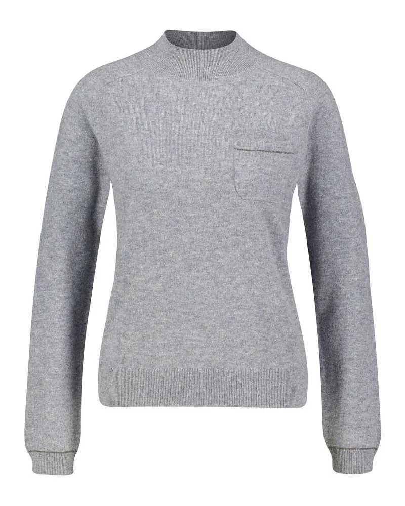 pure Damen Kaschmirpullover Grau