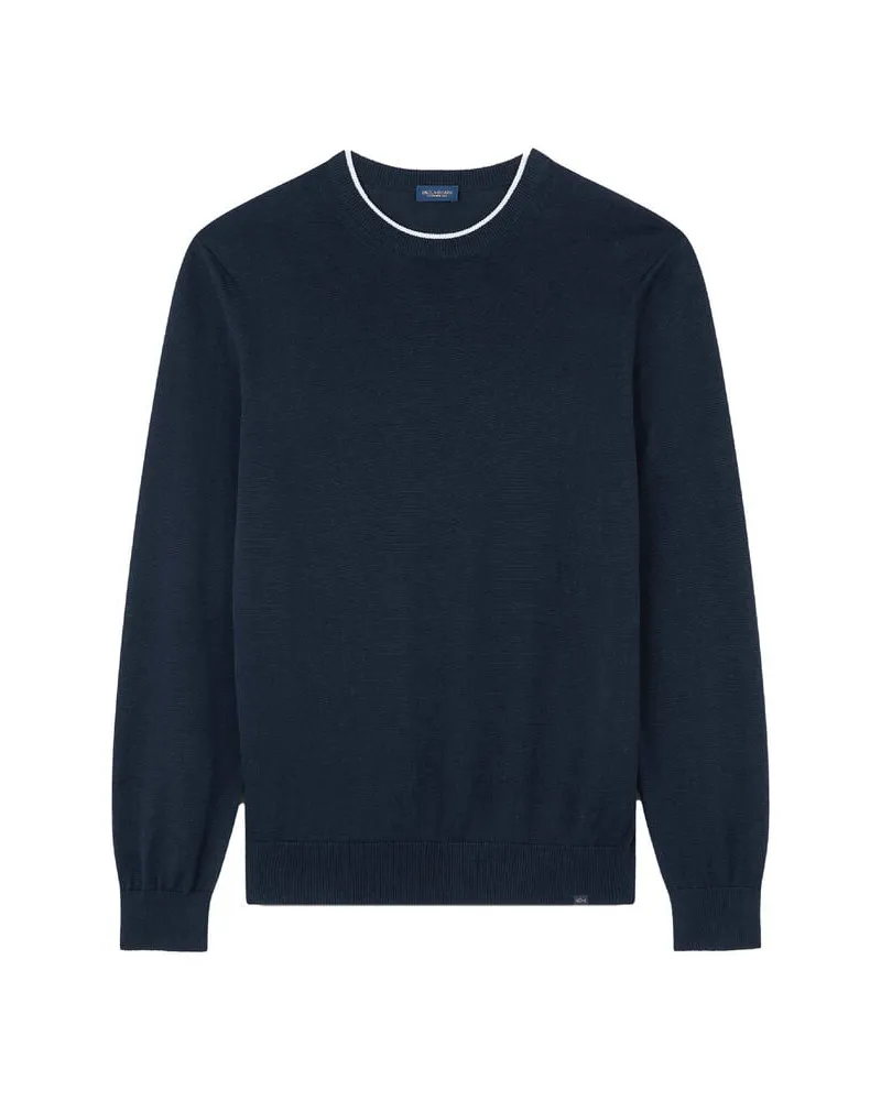 Paul & Shark Herren Strickpullover mit Seide Marine