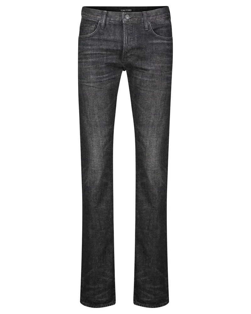 Tom Ford Herren Jeans SELVEDGE Straight Fit Anthrazit