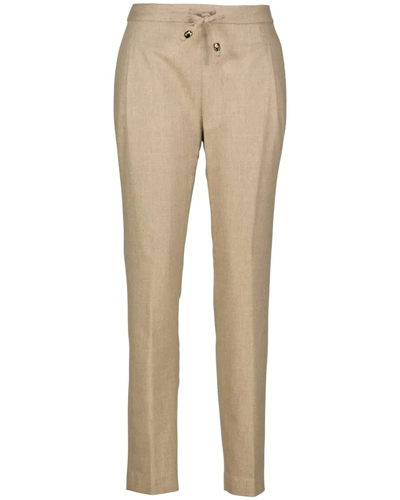 Fabiana Filippi Damen Hose mit Wolle und Kaschmir FLANNEL JOGGING TROUSERS Sand