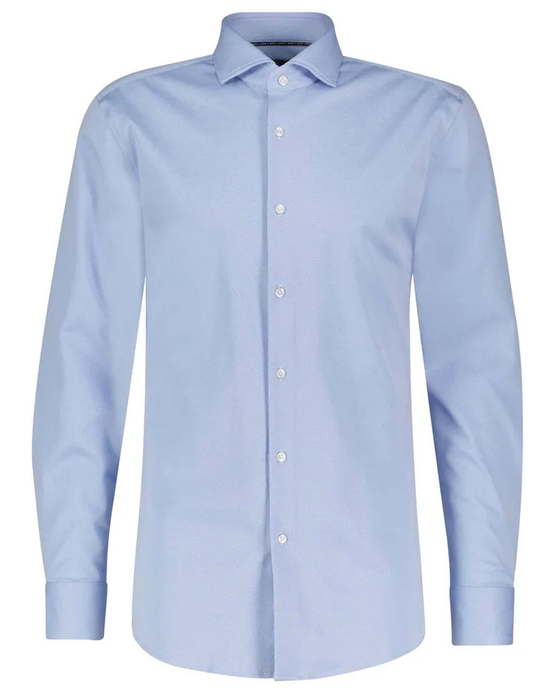 HUGO BOSS Herren Jerseyhemd P-HANK-SPREAD-C1-222 Slim Fit Langarm Bleu