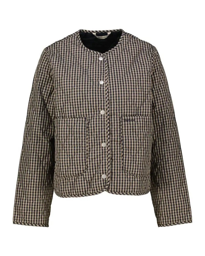 Barbour Damen Steppjacke CHECK MONROE QUILT Regular Fit Marine