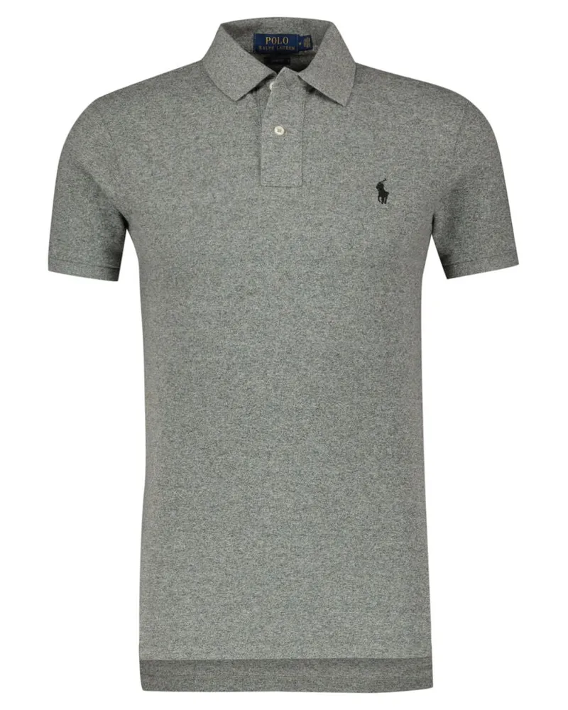 Ralph Lauren Herren Poloshirt Slim Fit Kurzarm Grau