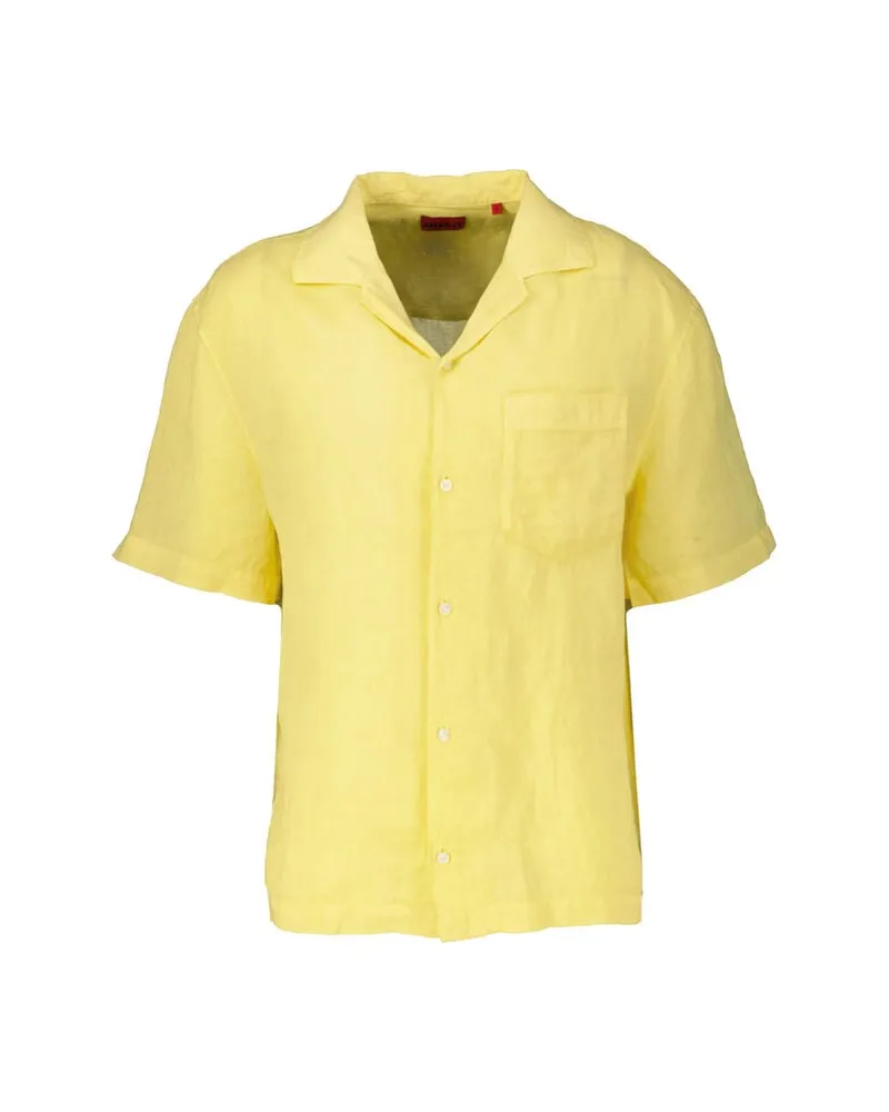 HUGO BOSS Herren Hemd EXOLINO Gelb
