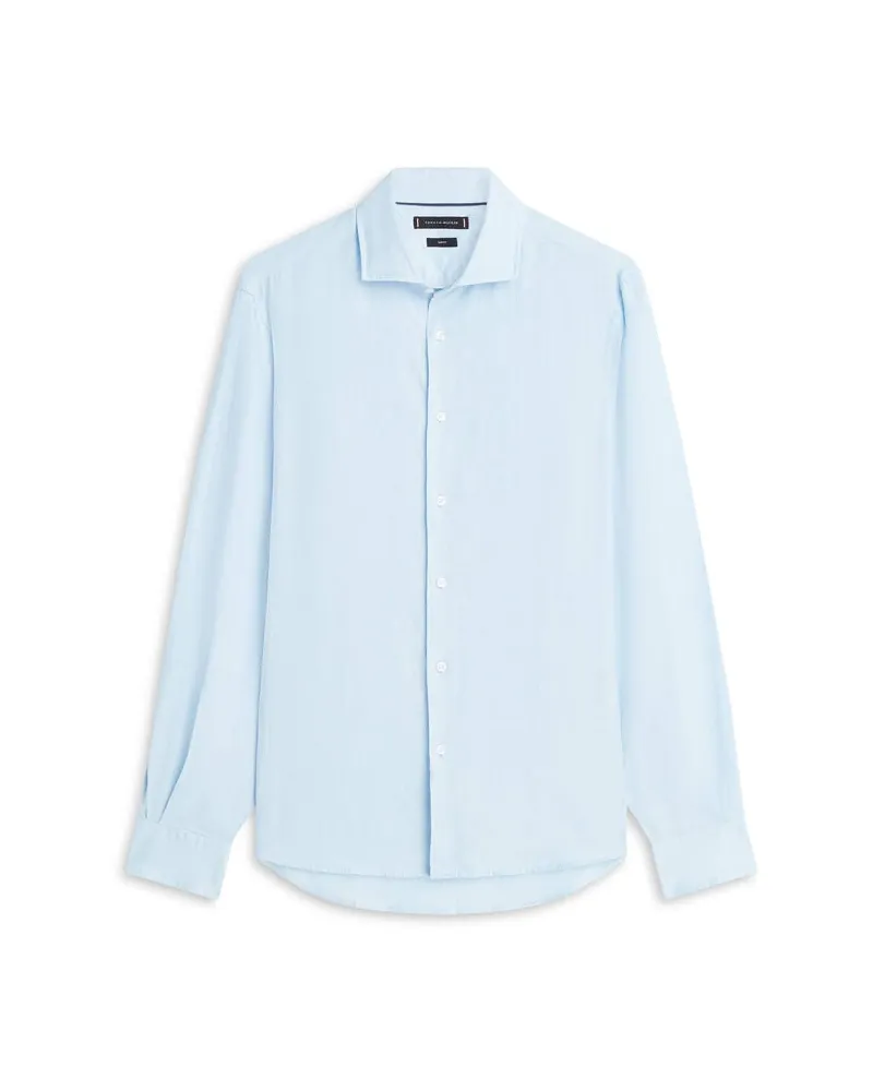 Tommy Hilfiger Herren Hemd aus Leinen Slim Fit Bleu