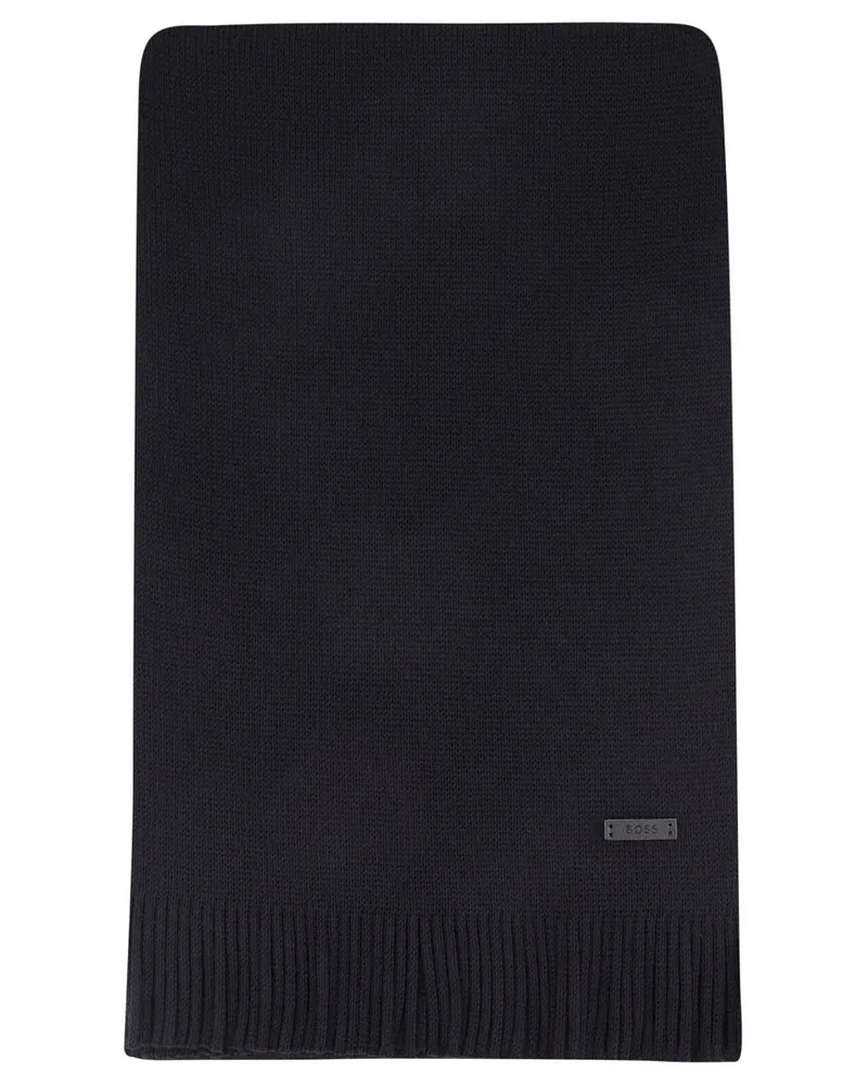 HUGO BOSS Herren Schal ALBAS Schwarz