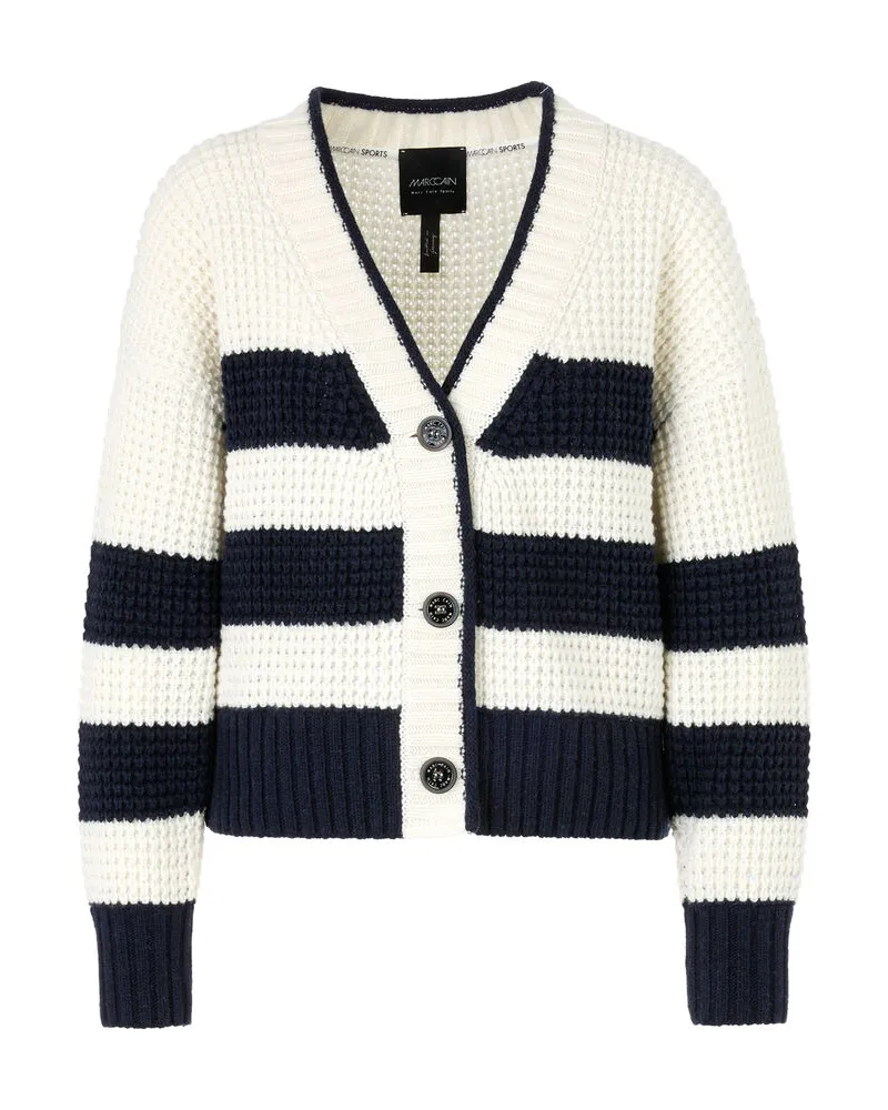 Marc Cain Damen Strickjacke aus Kaschmirmischung Marine
