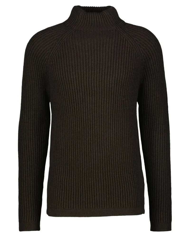 Drykorn Herren Strickpullover mit Wolle ARVID Regular Fit Braun