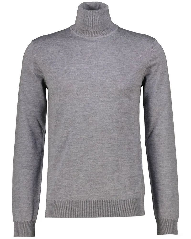 HUGO BOSS Herren Rollkragenpullover aus Wolle SAN THOMAS-M Grau