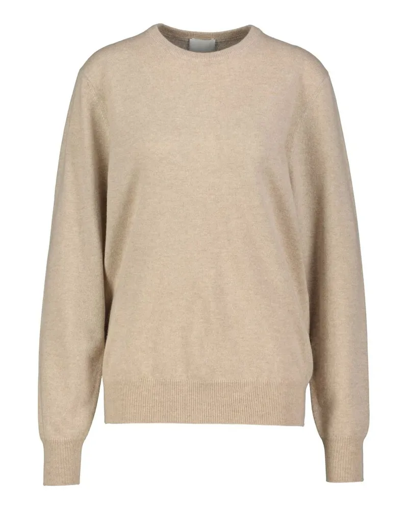 ALLUDE Herren Kaschmirpullover Sand