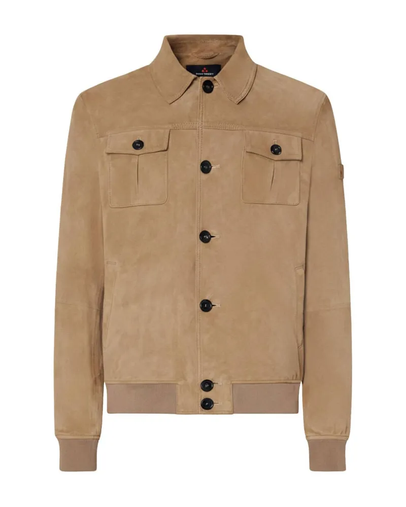 Peuterey Herren Lederjacke DESTINY SUEDE 02 Beige
