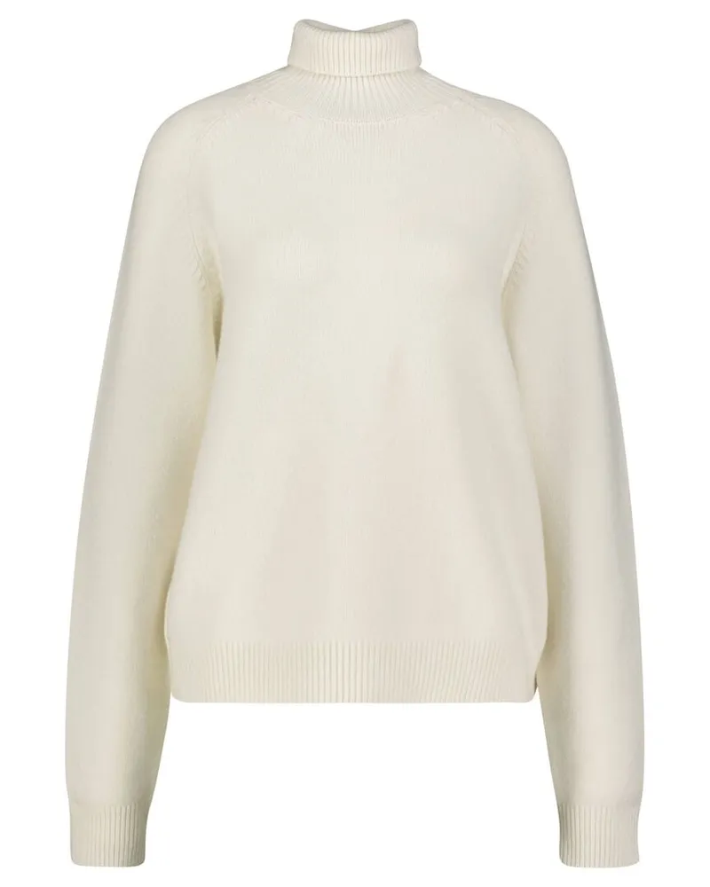 Fendi Damen Strickpullover mit Rollkragen mit Kaschmir Weiss