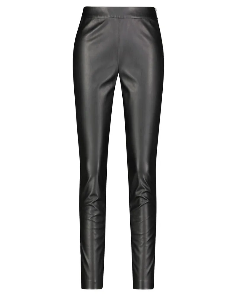 HUGO BOSS Damen Kunstlederhose C_TESLIMAH Schwarz