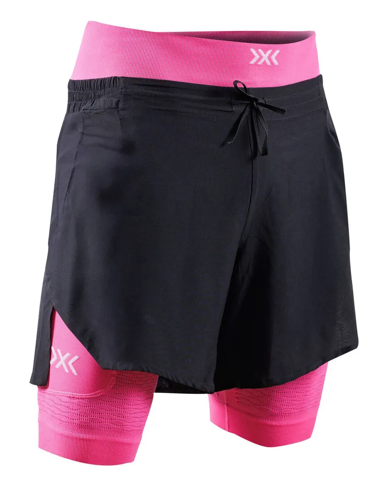 X-Bionic Herren Laufshorts EFFEKTOR 2IN1 PANTS Schwarz