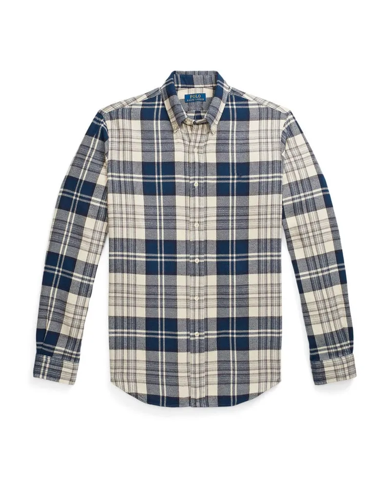Ralph Lauren Herren Flanellhemd Regular Fit Marine