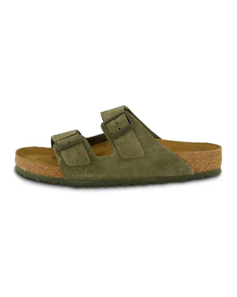 Birkenstock Herren Pantolette aus Veloursleder ARIZONA Oliv