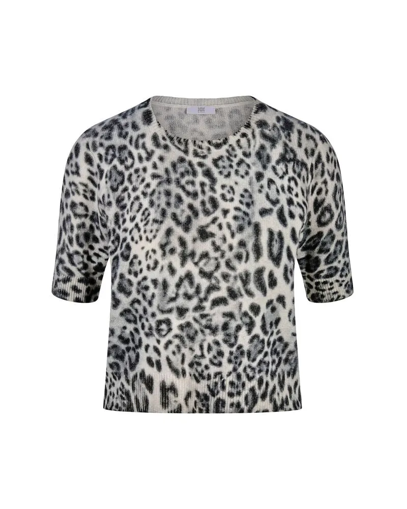 Riani Damen Kurzarmpullover aus Wolle und Kaschmir Bleu