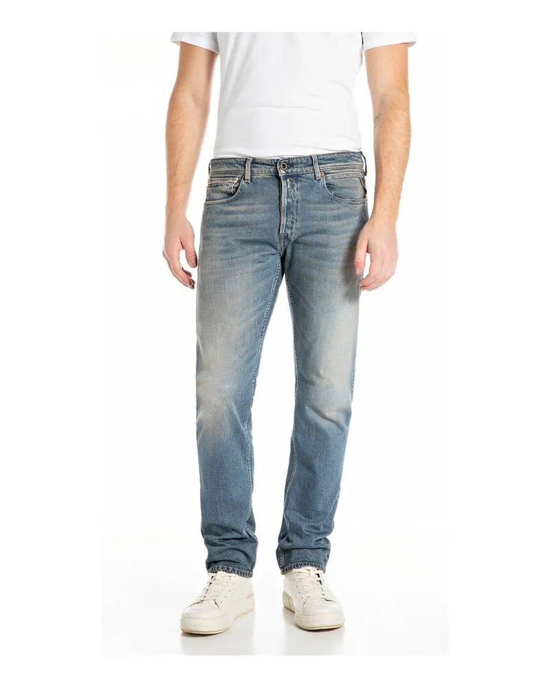 Replay Herren Jeans Straight Fit Blue