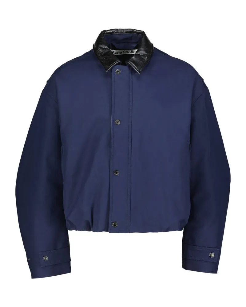 Acne Studios Herrren Übergangsjacke aus Bio-Baumwolle Marine