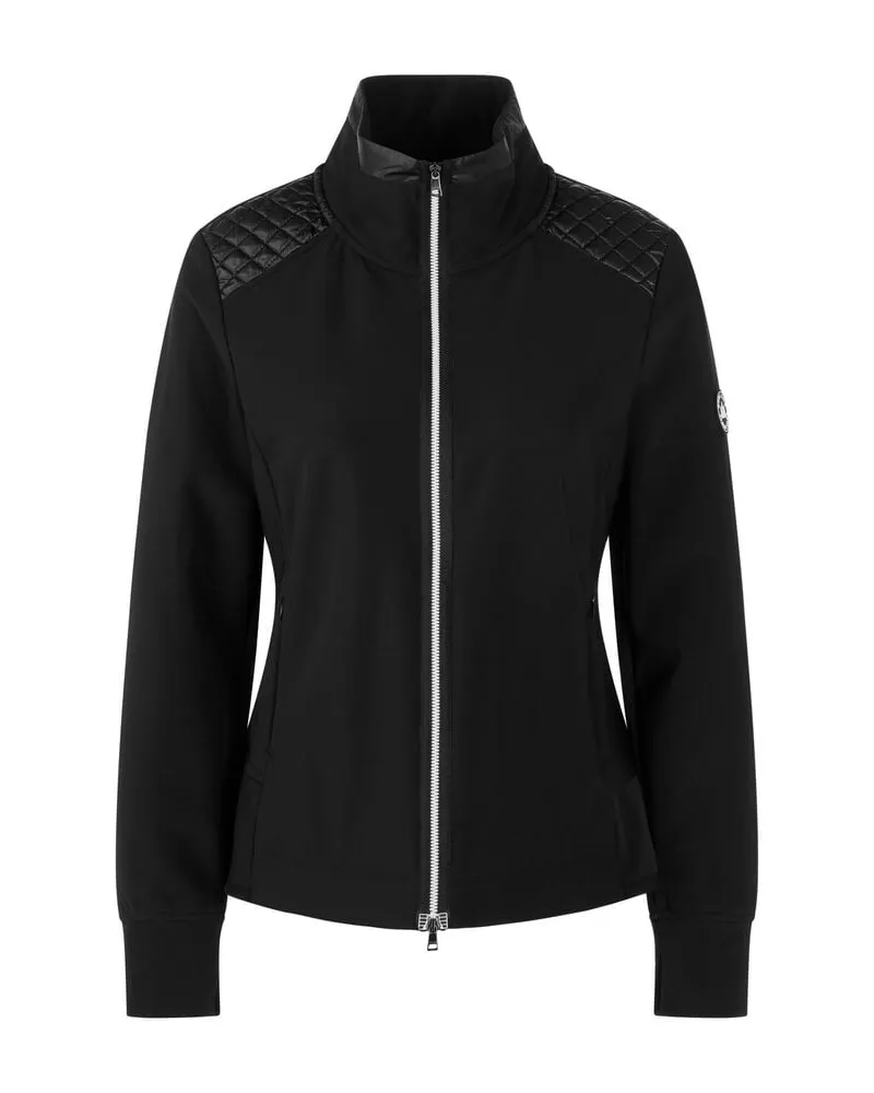 Marc Cain Damen Jacke mit Lack-Details Schwarz