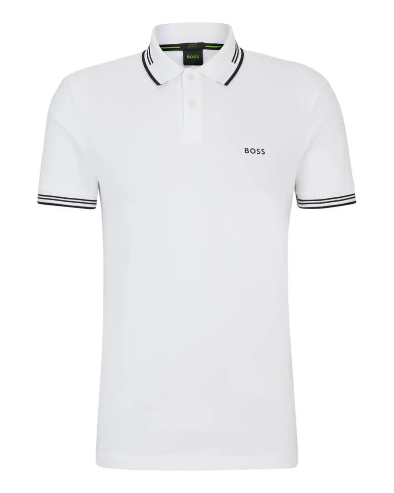 HUGO BOSS Herren Poloshirt PAUL Weiss
