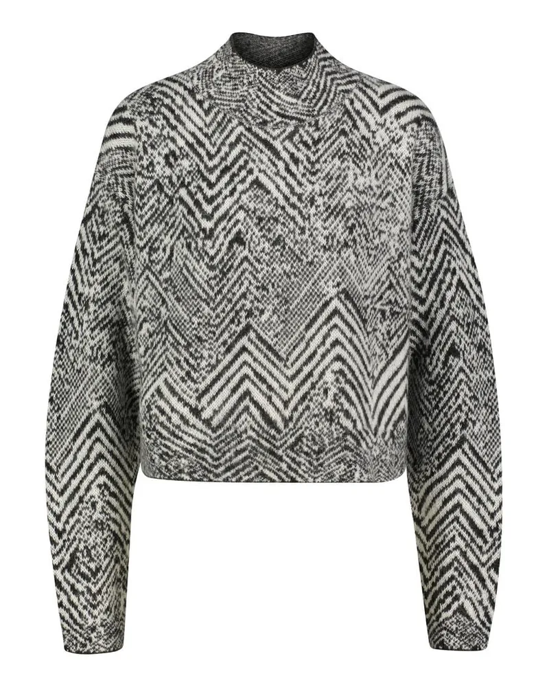 HUGO BOSS Damen Strickpullover mit Mohair und Wolle FADINA Blau