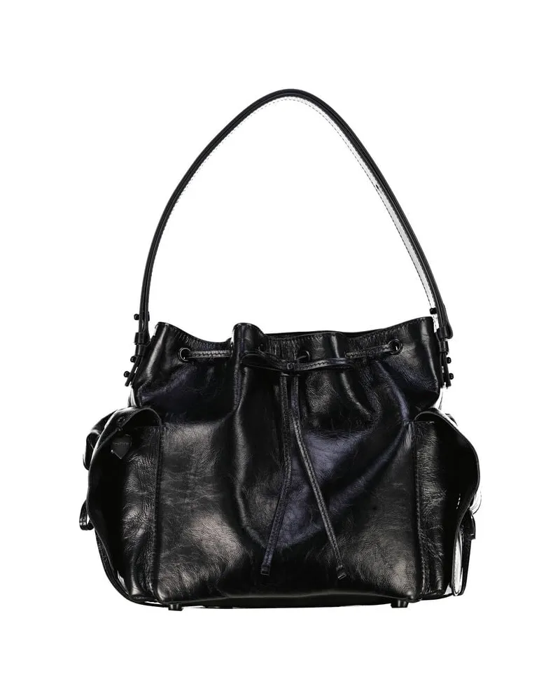 Acne Studios Damen Beuteltasche MULTIPOCKET DRAWISTRING LUX Schwarz