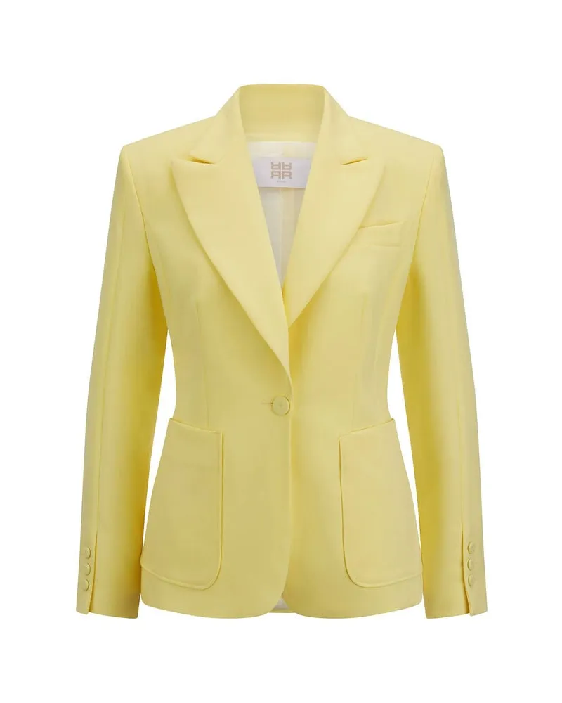 Riani Damen Blazer aus Viskosemischung Gelb