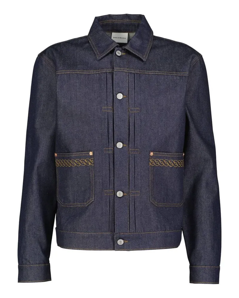Drôle de Monsieur Herren Jacke aus Baumwoll-Denim LA VESTE DENIM BRUT Blueblack