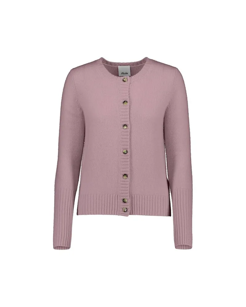 ALLUDE Damen Strickjacke aus Kaschmir Pink