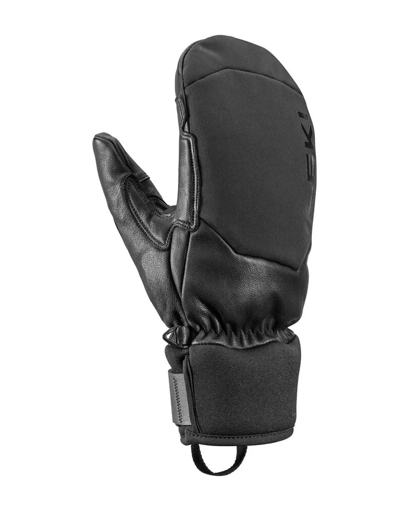 Leki Herren Fäustlinge aus Ziegenleder HEVON 3D MITT Comfort Fit Black