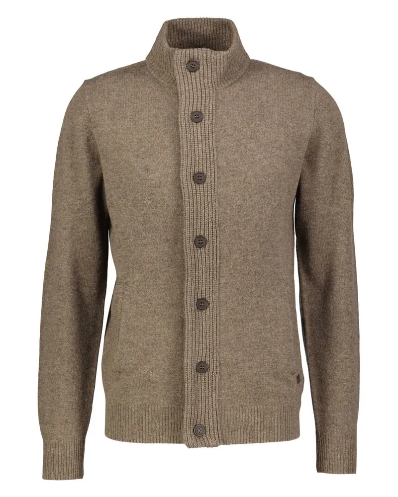 Barbour Herren Strickjacke aus Wolle ESSENTIAL PATCH Braun