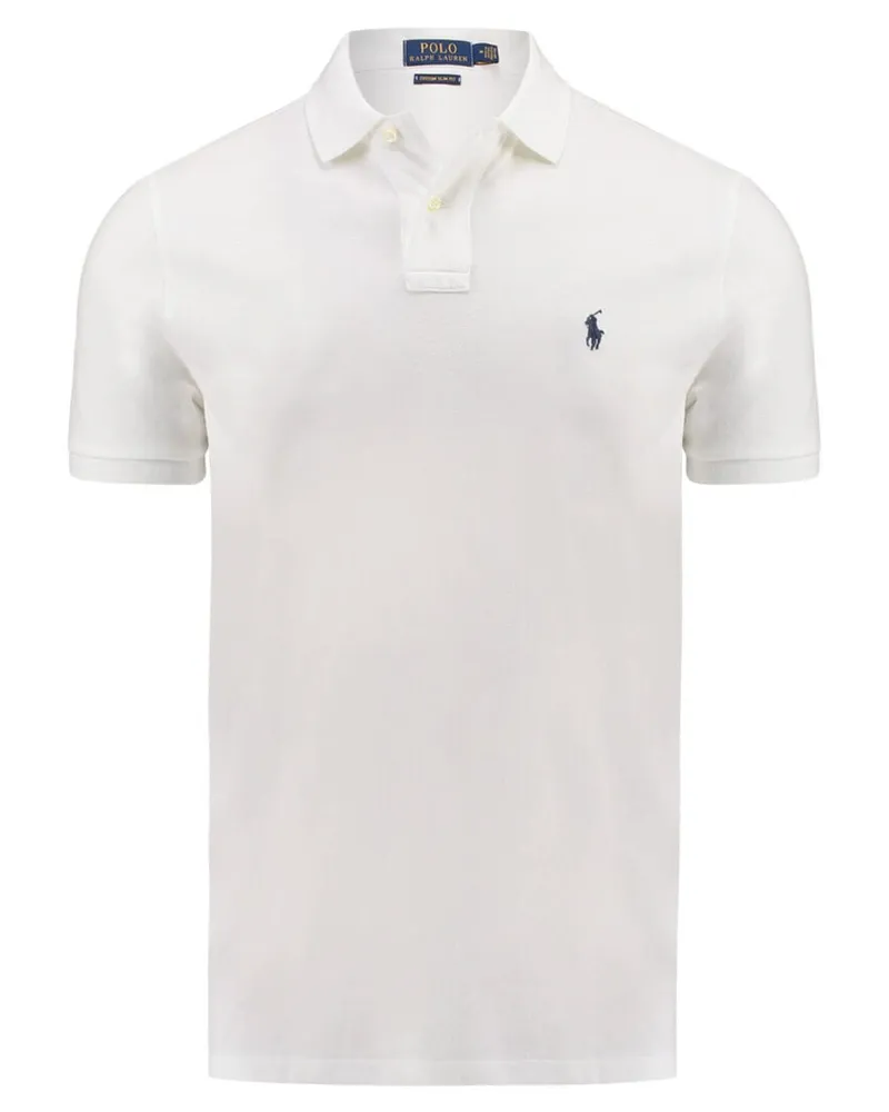 Ralph Lauren Herren Poloshirt PRI APP SPORTSWEAR Custom Slim Fit Kurzarm Weiss