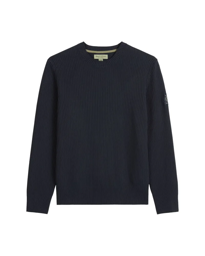 Marc O'Polo Herren Strickpullover aus Bio-Baumwolle Navy